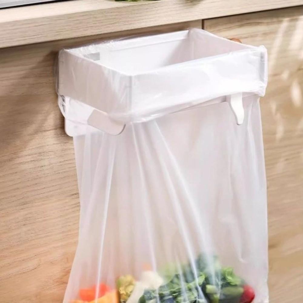 Wall-Mounted Garbage Bag Hanger Magnetic Waste Bin Holder Space Save Trash Bag Holder Kitchen
