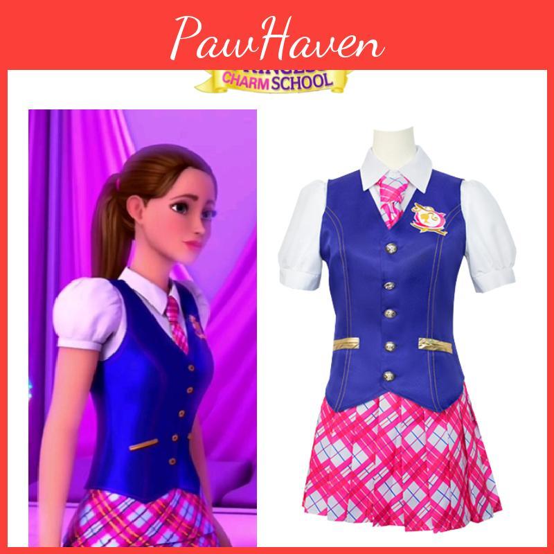 Barbie Charm Princess School Uniform Cosplay Costume For Women