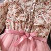 Kindermodekleid für Frühling und Sommer: Süßes langärmeliges Tüll-Prinzessinnenkleid für Mädchen