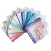 3Pcs 30x30cm Flower Printed Cotton Women Hankies Lace Hanky Ladies Scarf Pocket Hankerchief Wedding Party Gift