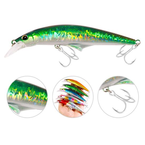 Fishing Bait Hard Lure with Treble Hook Realistic Looking 3D Eyes Bright Color Portable Mini Artificial Lure Fake Bait