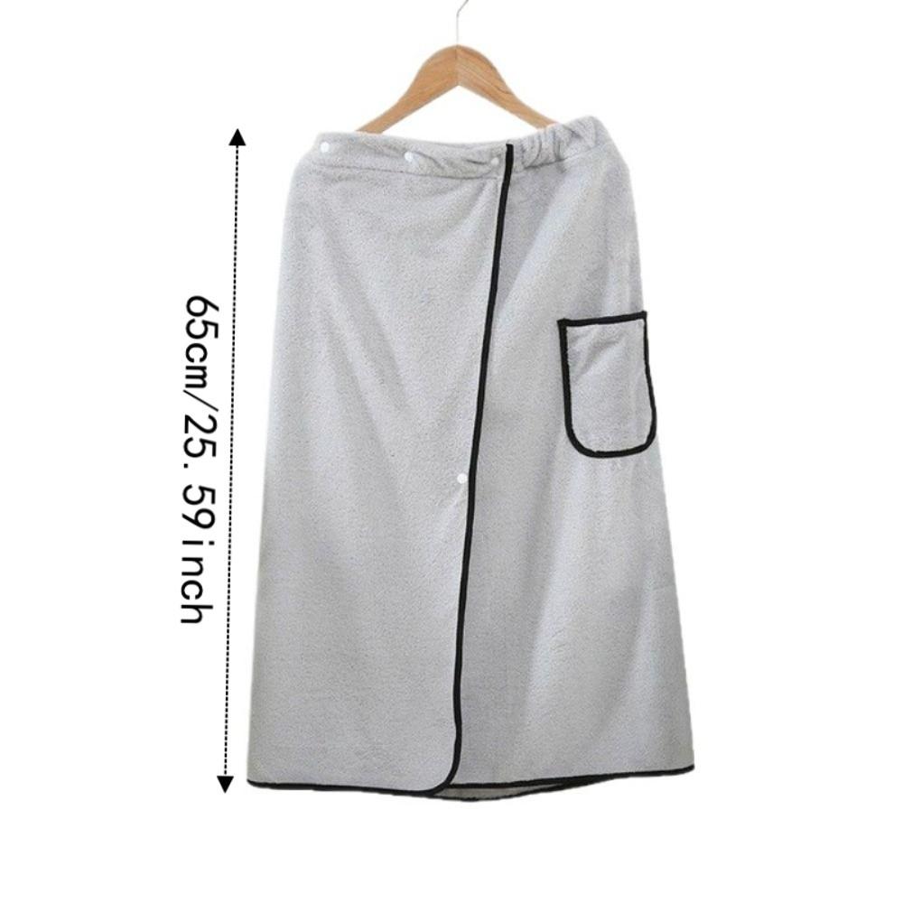 Coral Fleece Wearable Towel Soft Comfortable Beach Wrap Thick Design Bath Skirt  Pool Use