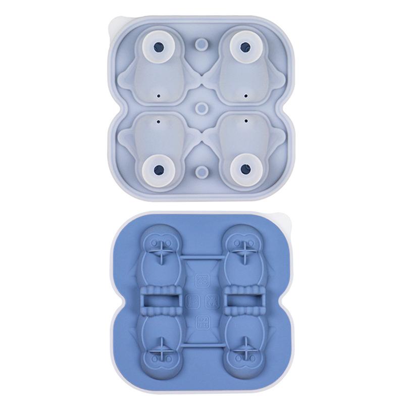 Penguin Ice Cube Tray Fun Shape, Odd Novelty Cute Penguin Gifts, 2.2" Large Silicone Whiskey Ice Mold For Cocktail,Bourbons Bran