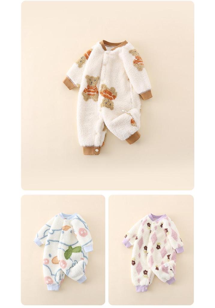 Infant & Toddler Warm Velvet Jumpsuit for Autumn/Winter