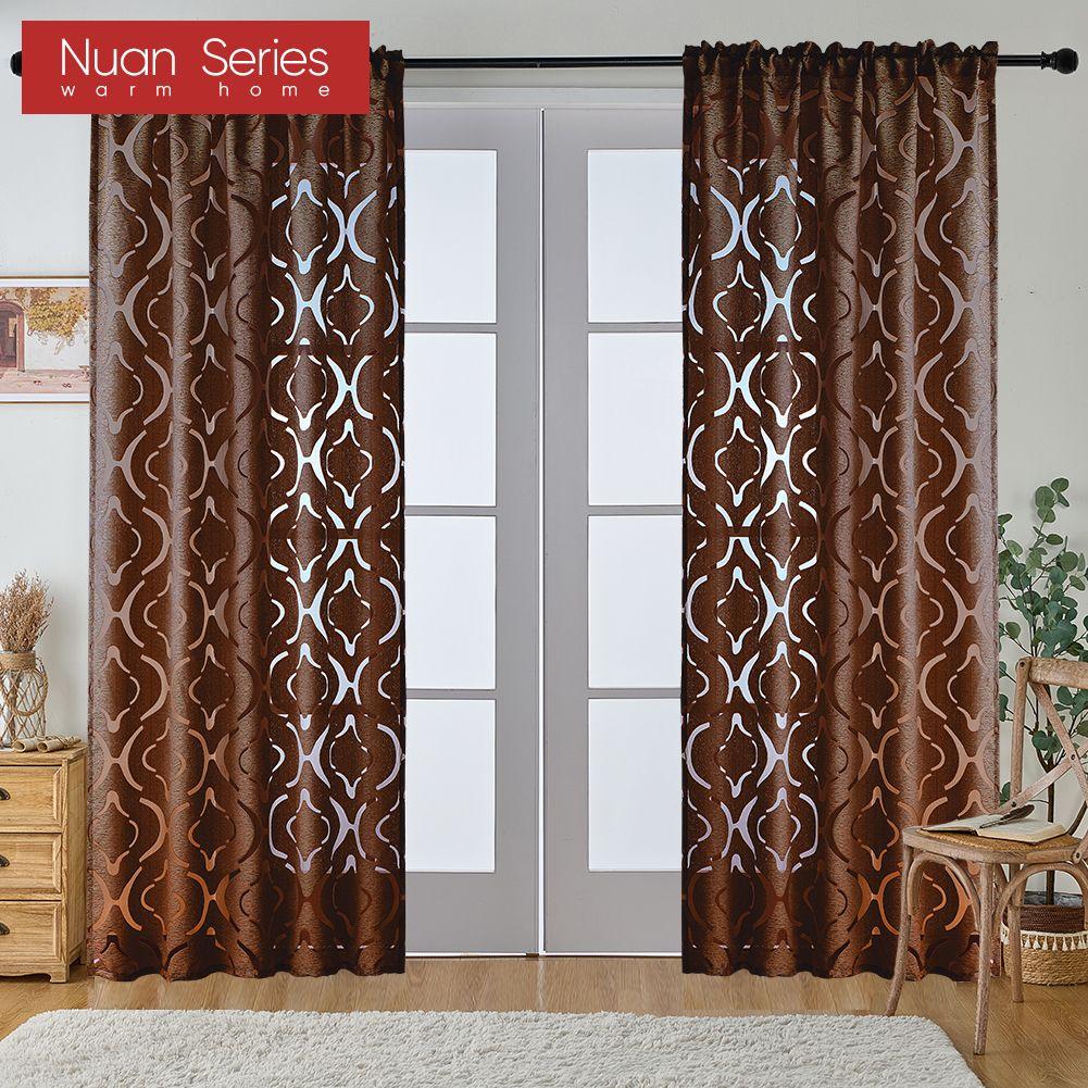 1 pezzo Serie Nuan 10% Oscurante Moda Versatile Tulle Personalizzato Floreale Jacquard Tenda Voile per Cucina Soggiorno Camera da Letto Finestra Decorazione Casa