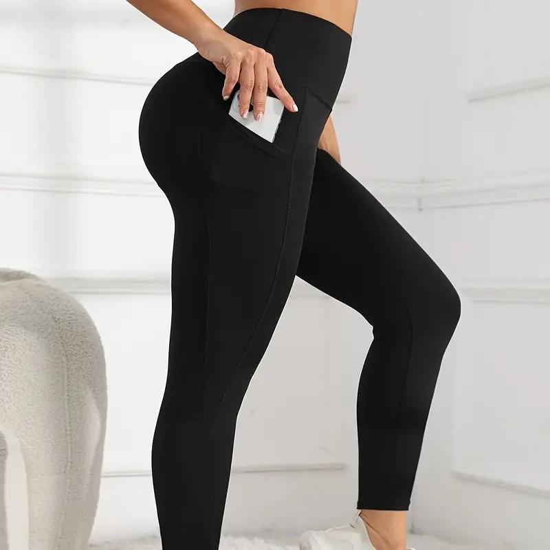 High Waist Butt-Lifting Yoga Pants Women With Side Pockets Quick-Dry Stretch Fitness Leggings Winter