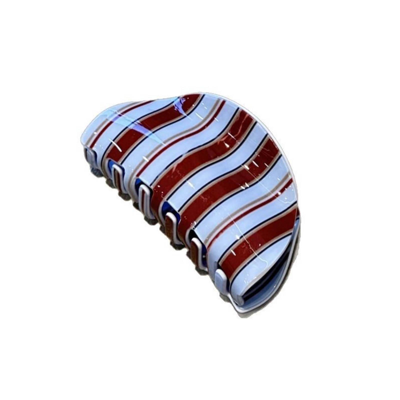 

Acrylic Striped Hair Claw Clip For Women Elegant Hair Grip Hair Styling Accessory For Ponytail Updos And Daily Use