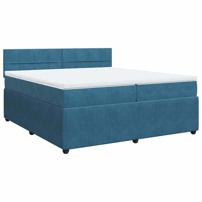 Maison Exclusive - Sommier à lattes de lit et matelas Bleu 200x200 cm velours