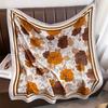 90X90Cm Autumn Vintage Rose Print Square Scarf For Women Unique And High-End Elegant Shawl And Scarf