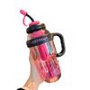 Water bottle summer girls high value large capacity water cup ice cup straw big belly cup sports student kettle large cup