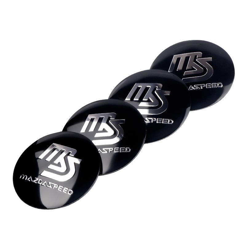 4pcs Car Styling 56mm Metal Car Tyre Steering Wheel Center Hub Cap Sticker For Mazda 3 6 CX 5 CX-5 CX3 323 MX5 Auto Accessories HFJUDO