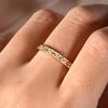 2mm S925 Sterling Silver 18K Gold Plated Pave Setting Crisscross Eternity Band Moissanite Unisex Wedding Ring Trendy 2.0g