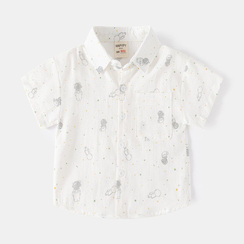 Children's Clothing Animal Summer Beachwear Lapel Polo Shirt