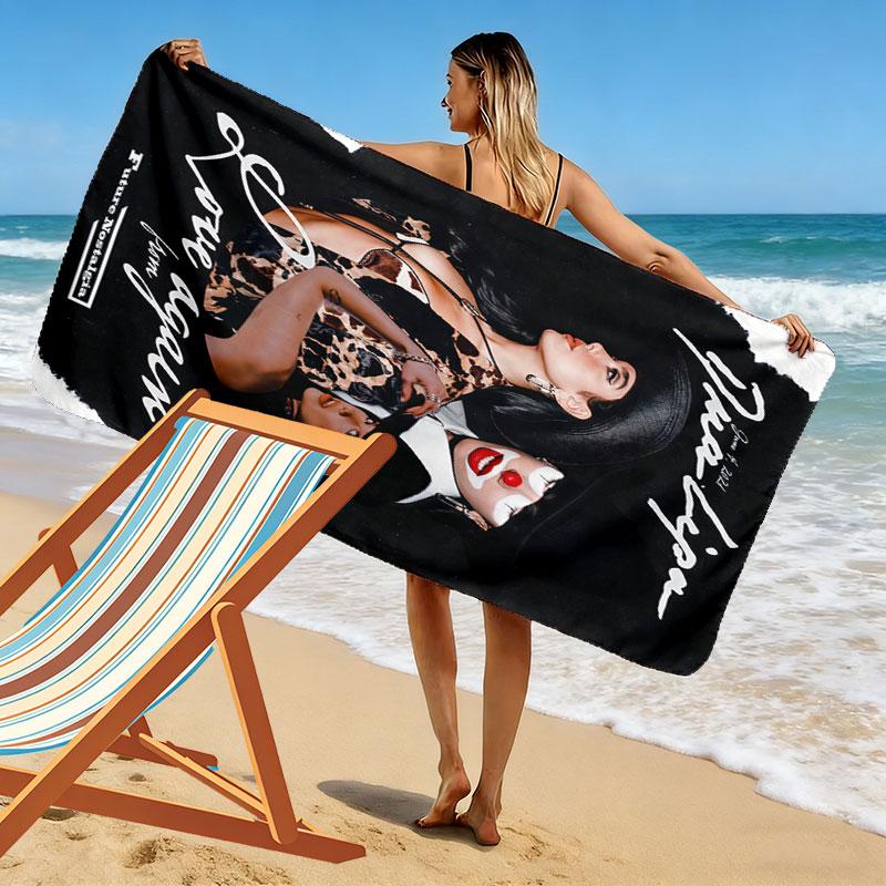 Asciugamano da Spiaggia Dua Lipa, Asciugamano Grande Morbido ad Asciugatura Rapida per Spiaggia Campeggio Nuoto