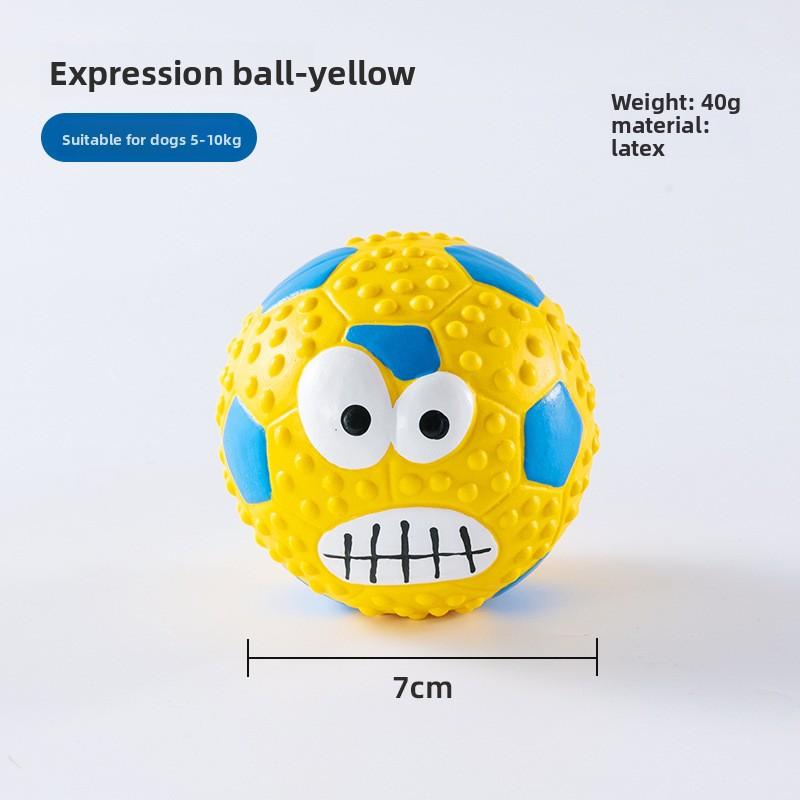 Dog Toy Ball Training Interactive Chewing Toy, Durable and Bite-resistant, Cleaning Teeth, Making Sound, Elastic Ball, Pet Toy