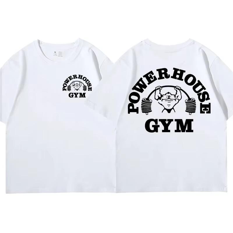 Powerhouse Gym Graphic Tshirt Unisex Unisex Clothes Funny Oversized Short Sleeve Tee Shirts Harajuku Geek Fitness Vintage T Shirt