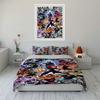Anime Heroes Bedding Set with Action Design Bedding set (1 duvet cover, 2 pillowcases, duvet not included)