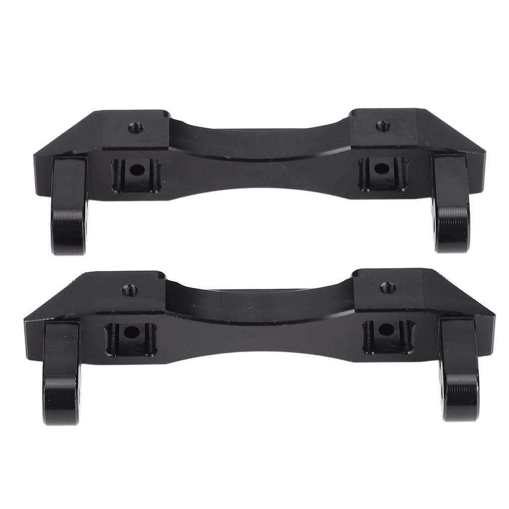 2Pcs RC Bumper Bracket 1/10 LCG Black Aluminium Alloy Wear Resistant RC Bumper Mount Bracket for 1/10 LCG Bumper