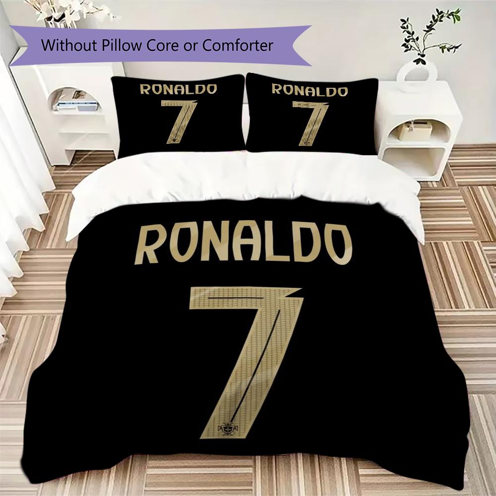 Set Copripiumino con Modello C Ronaldo Copripiumino Federa Decorazione per la Casa Regalo di Compleanno (1 * copripiumino + 2 * federe senza imbottitura)