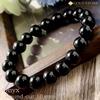 and Onyx and Black Agate Natural Stone Power Stone Inner 21cm Men's Women's Bracelet, 10mm, Circumference Approx.