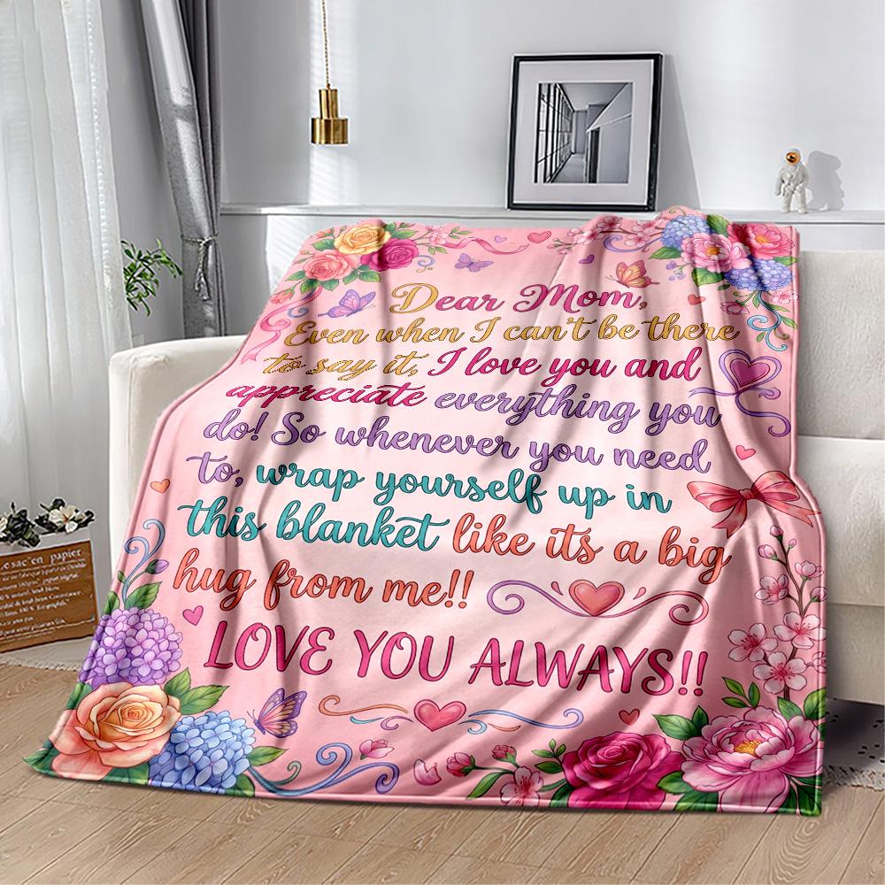 Best Mom In The World Flannel Blanket-Soft and Suitable for Sofas,Beds,Offices,Travel,All Seasons,Great Gift for Holidays and Birthdays.