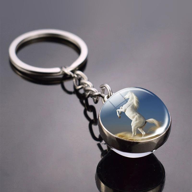 Glow In The Dark Horse Pendant Glowing Horse Stuff Luminous Horses Glass Ball Pendant Crazy Horse Lovers Gifts