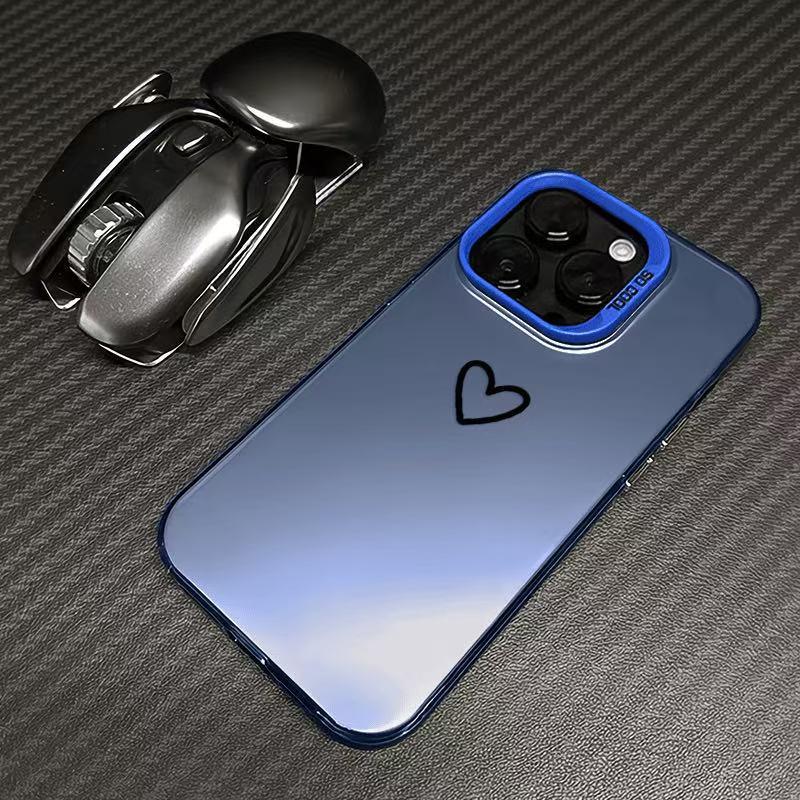 Simple Heart Case for iPhone 17/16/15 Pro Max/14/13 Pro/12 - Compatible with European & American Models