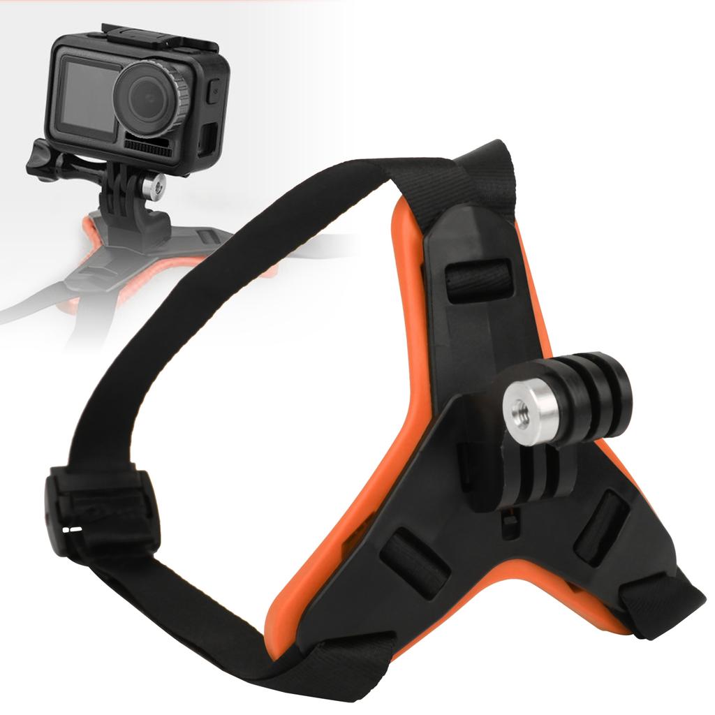 Motorcycle Helmet Front Chin Bracket Holder Fixed Strap Mount for GoPro Hero 9 8 7 6 5Orange