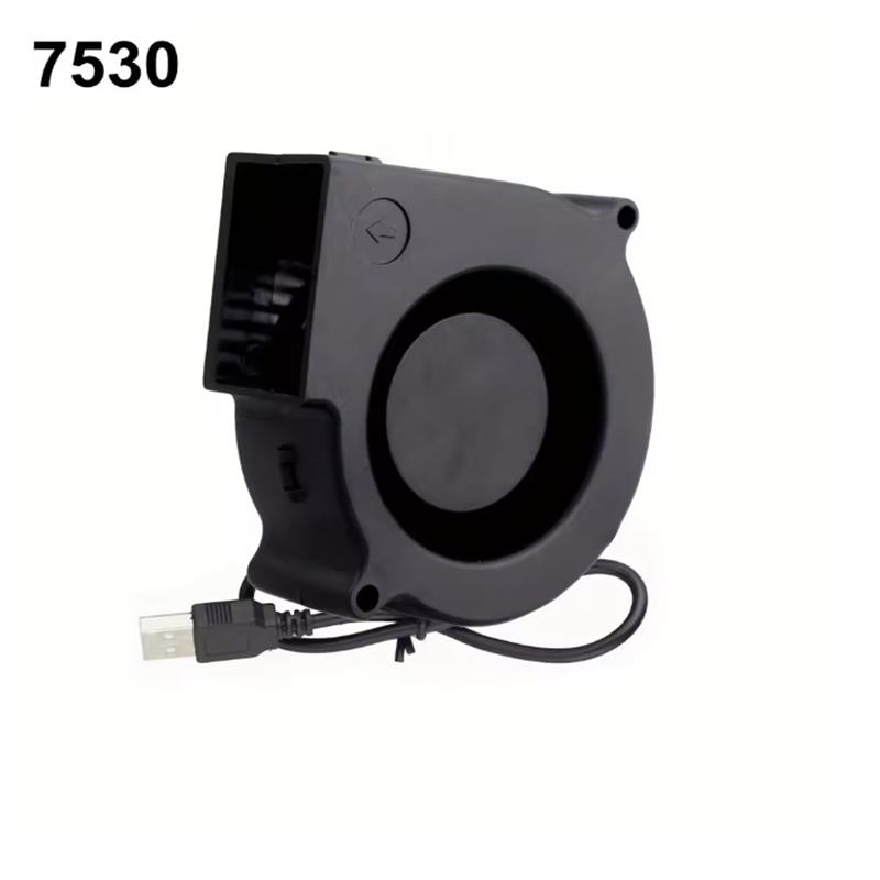75mm USB Fan Cooling Turbo Blower Brushless 3D Printer 7515 7530 For Extruder DC Cooler Power Inverter Air Pump PC CPU