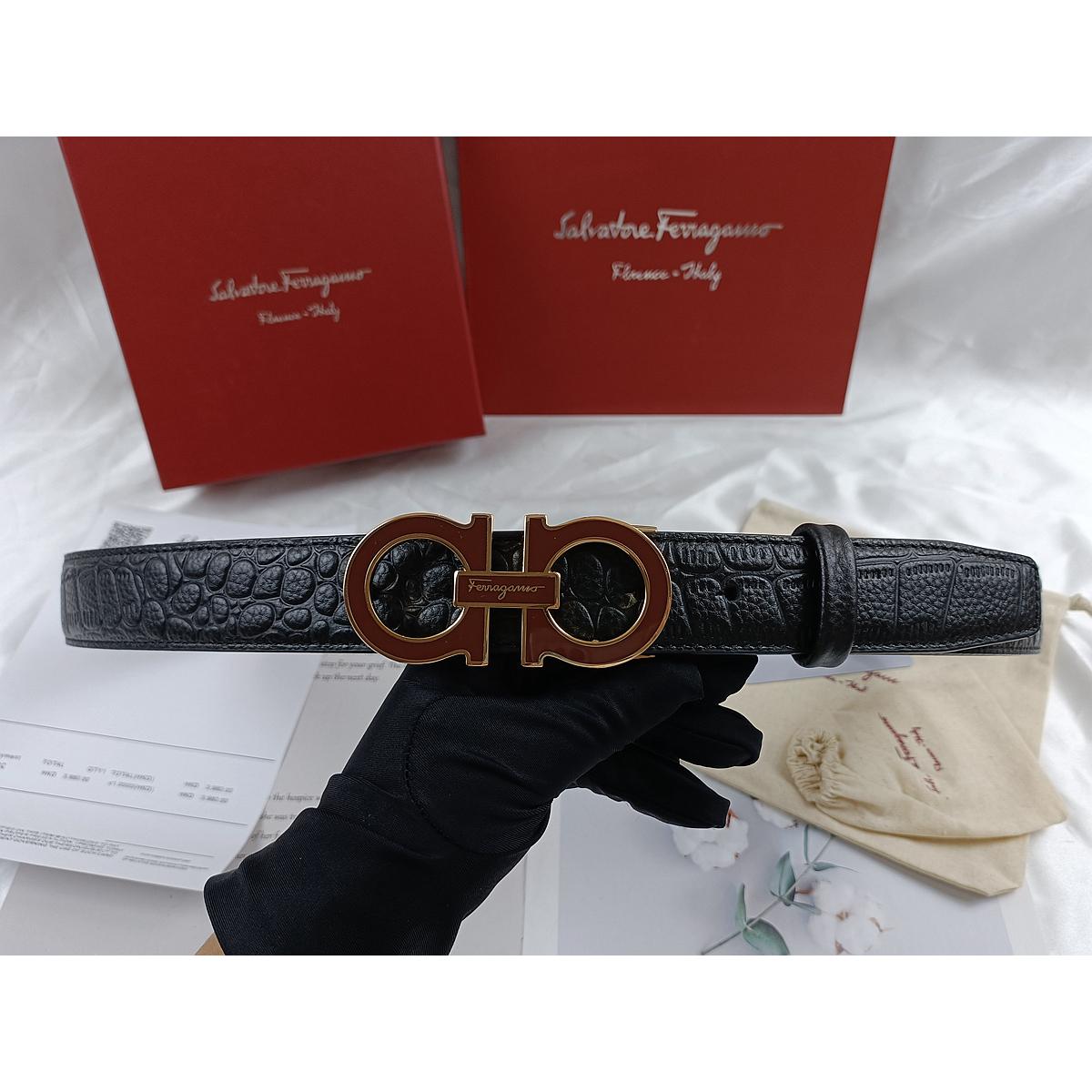 

Salvatore Ferragamo 3,5 см чоловічий ремінь розкішного бренду дизайнерський ремінь костюм джинсовий офіційний бренд подарункова коробка 115cm