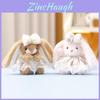 Cute Bow Lace Skirt Cartoon Rabbit Plush Toy Pendant For Kids Room Decor