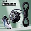 1 Pair Automatic Shoelaces with Swivel Buckle for Outdoor Sneakers No-Tie Thick Rope Easy Install Shoe Accessories