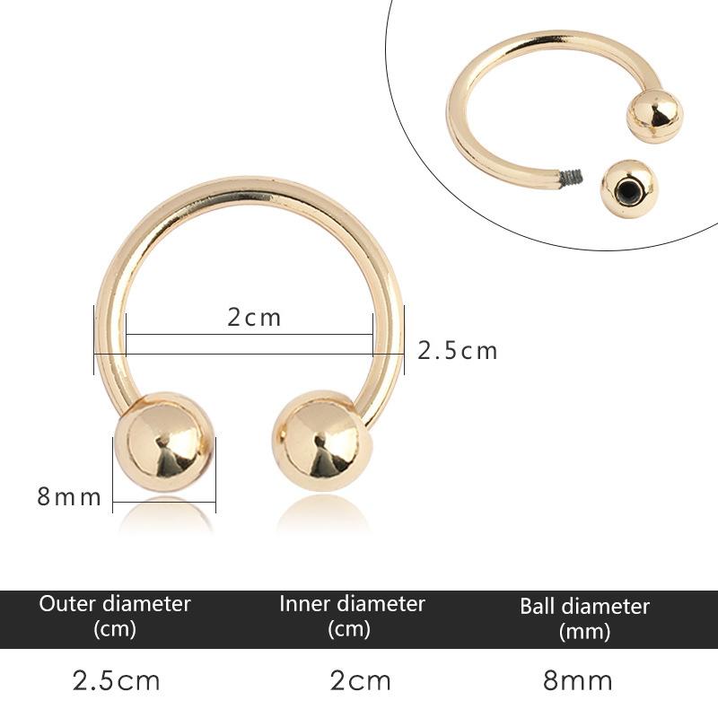 15-60Mm Metallringspenner Hette Bikini Dekorativ Lås Kobling Skruekrok DIY Klær Sytilbehør