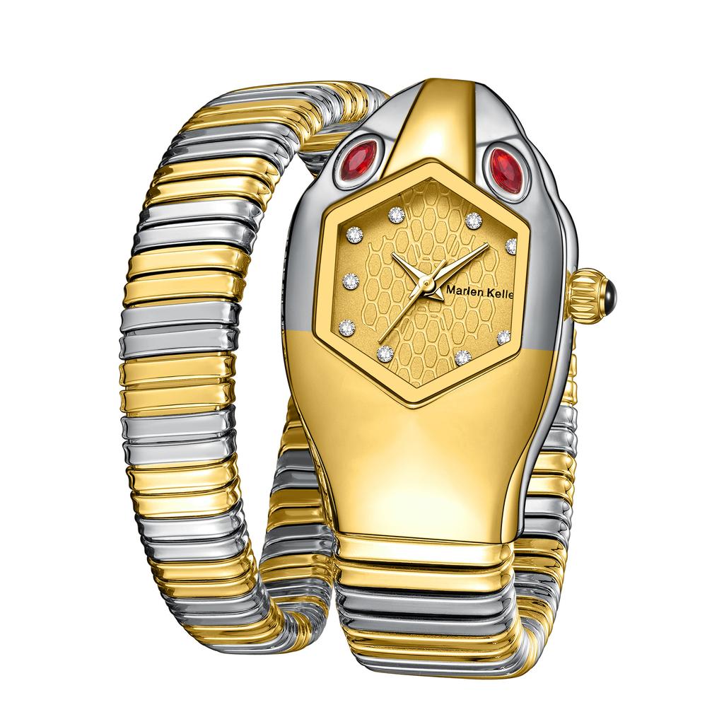 Watches Women Luxury Diamond Unique Snake Shape Waterproof Quartz Ladies Watch Clock