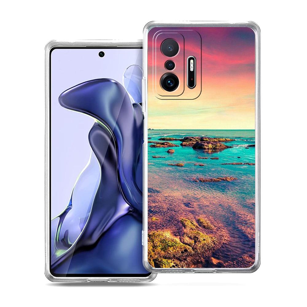 Sea blue Sky beach Phone Case For Xiaomi 14 13 12 Lite Mi 11 Ultra 11X 13T 12T 11T For Poco X5 X4 X3 NFC F5 F4 M4 Pro 5G Cover