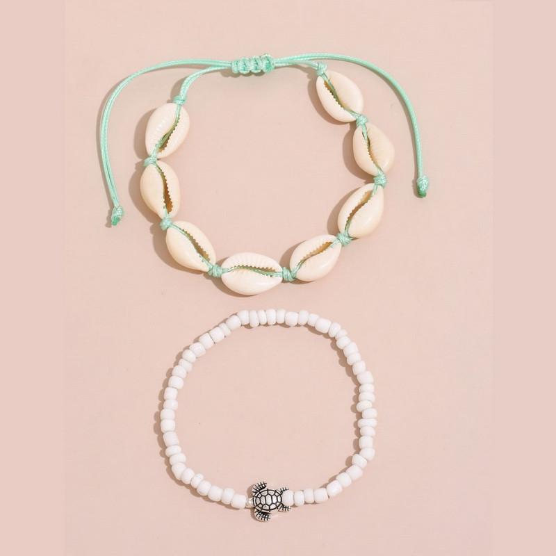 2-4Pcs/Set Bohemia Natural Shell Anklets for Women Fashion Summer Beach Barefoot Foot Chian Bracelet On Leg Ankle Accessories