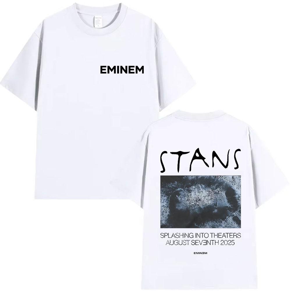 Rapper Eminem Stans Album 2025 Graphic T Shirt Mens Hip Hop Vintage Short Sleeve Tshirts Unisex Loose Gothic Clothing Tshirt