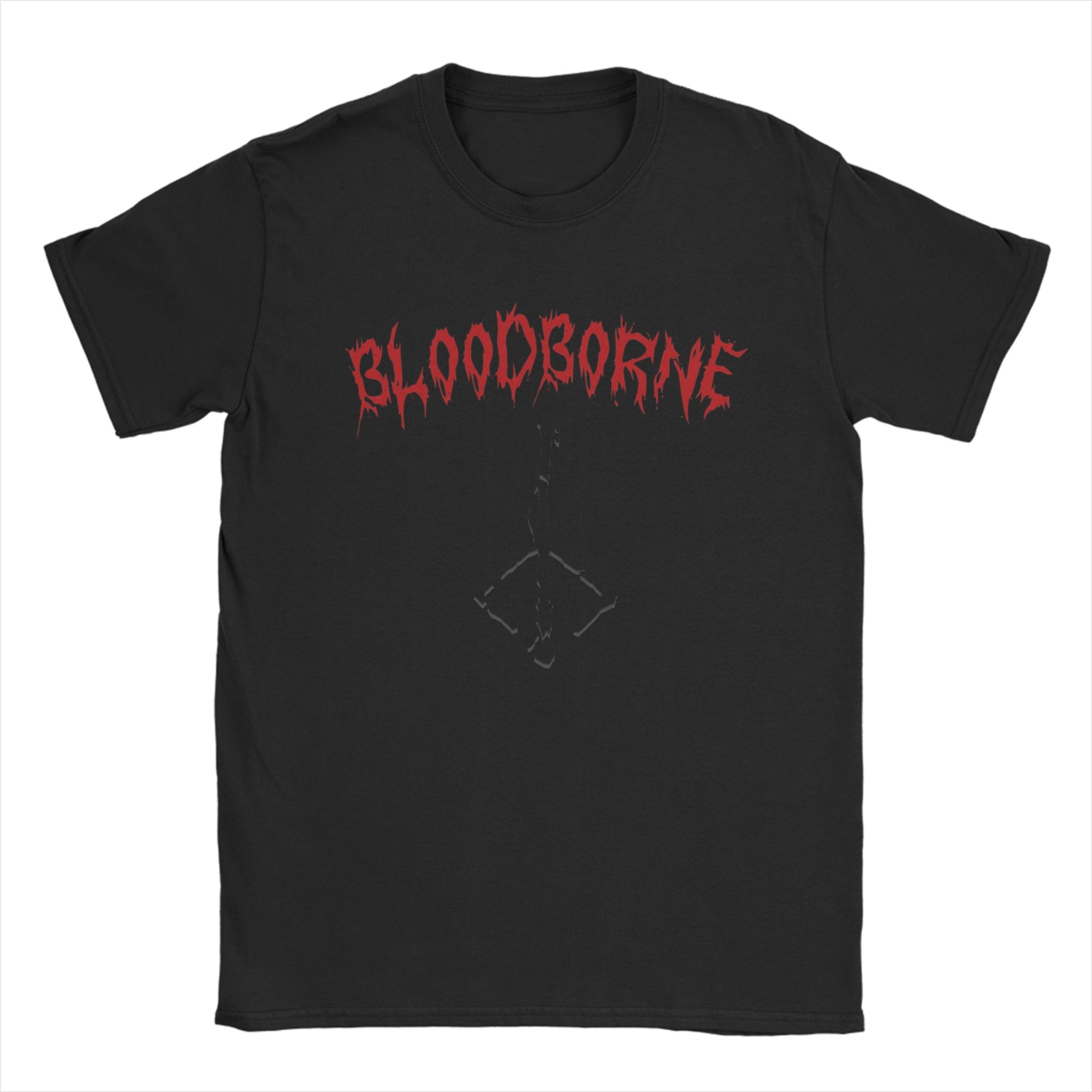 

Men s Bloodborne Splatter Kanji T-Shirts Top Tees Beach Streetwear Short Sleeve T-Shirt O-Neck Harajuku Casual tops 4XL