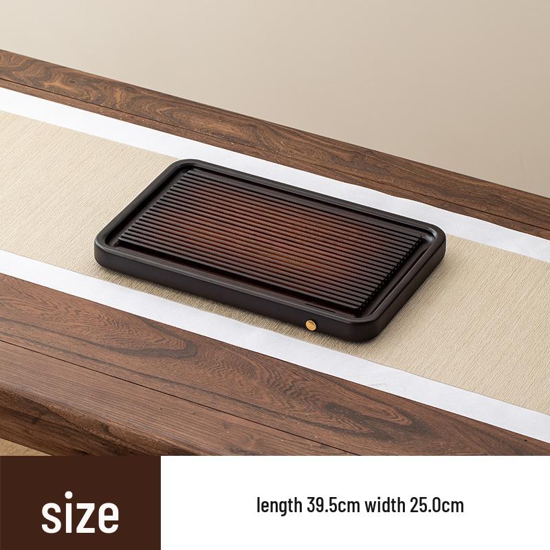 Роскошный градиентный бамбуковый чайный поднос: Современный набор для кунг-фу чая, маленький прямоугольный столик для сухого заваривания