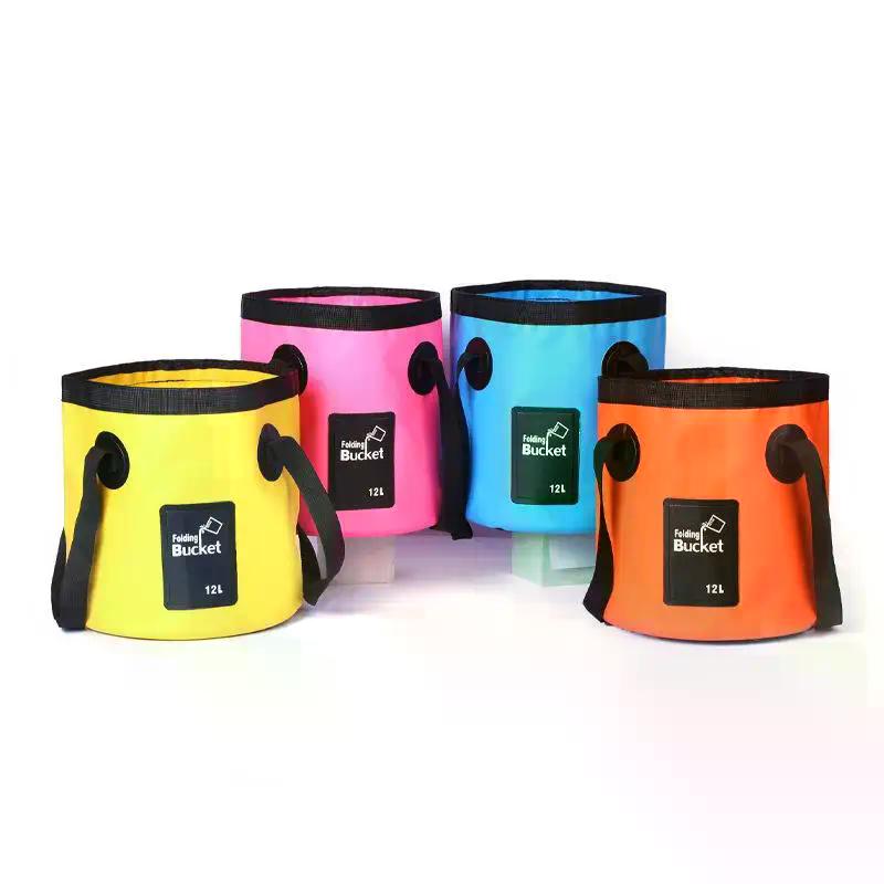 Portable Foldable Water Bucket Multifunctional Outdoor Camping Washing Bag Car Wash Bucket Collapsible Sink