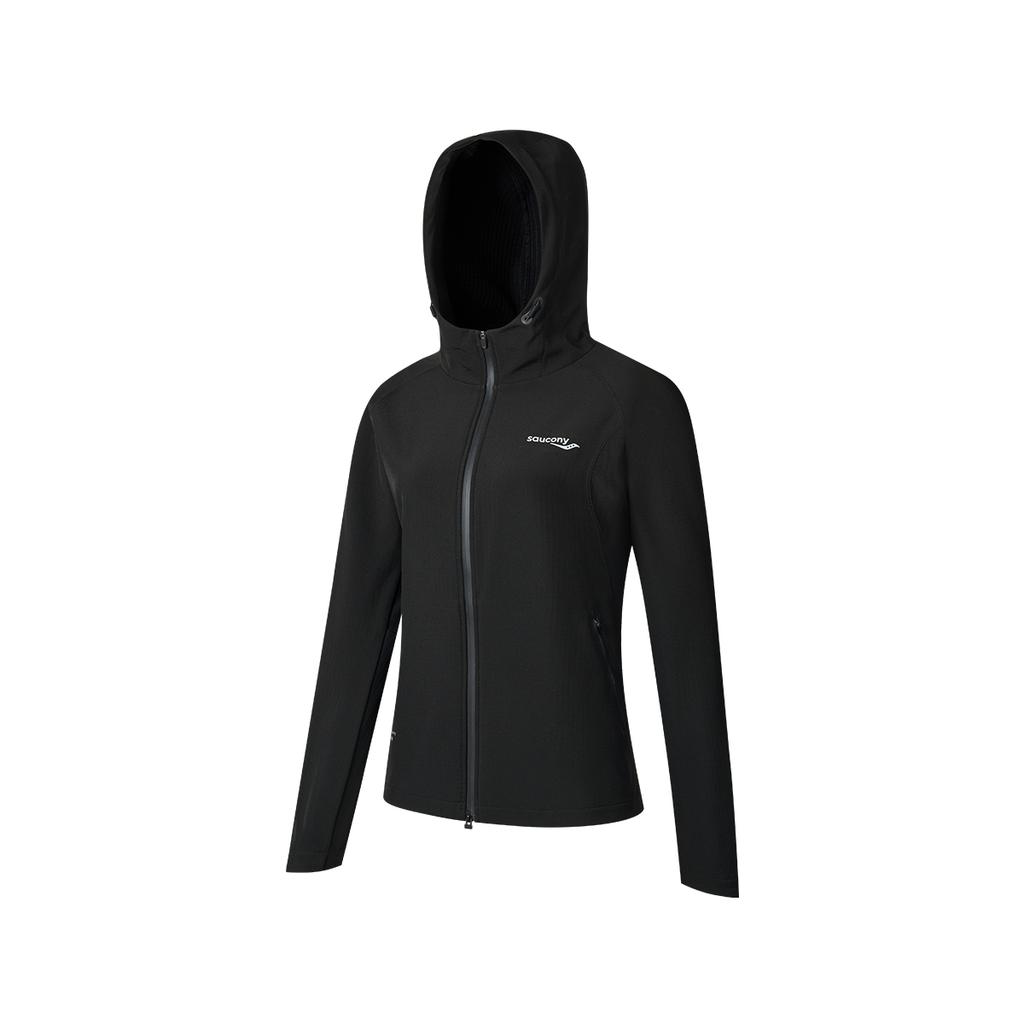 Saucony Warm Comfortable Hooded Jacket Women Jacket Black SA1259WJ02T-BK001