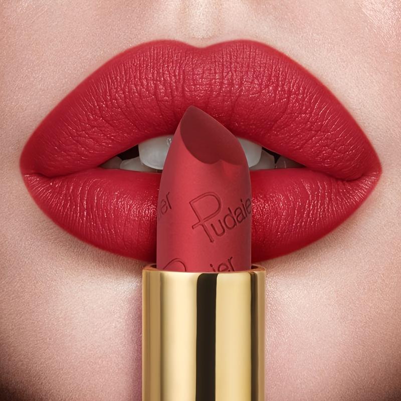 Rouge à lèvres mat velours brumeux, imperméable et résistant à la sueur avec une application facile de la couleur, gloss à lèvres portable look de maquillage parfait