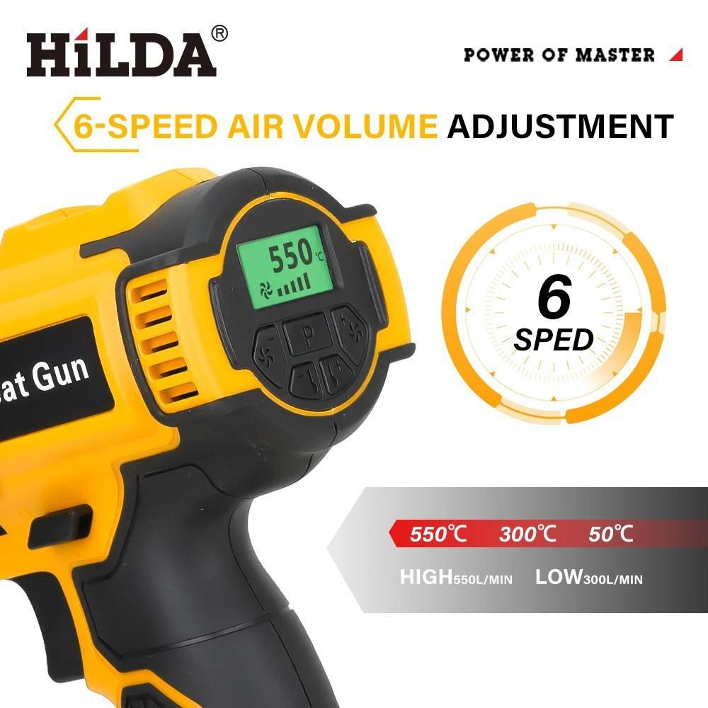 Industrial Wireless Hot Air Gun with Large Lithium Battery for Heat Shrink Film and Plastic Welding