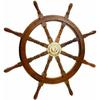 Big Ship Steering Wheel Wooden 36 Inch Antique Teak Brass Nautical Pirate Ship's