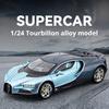 2026 Nouveau 1:24 Bugatti Tourbillon Supercar Alliage Moulé sous Pression Métal Modèle de Voiture Haute Simulation Ornements Décorations Loisirs Objets de Collection Vacances