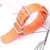 Nylon Strap 18mm 20mm 22mm 24mm Five-Ring Premium Weave Men Women Watch Band Bracelet Heavy Duty Stainless Steel Buckle