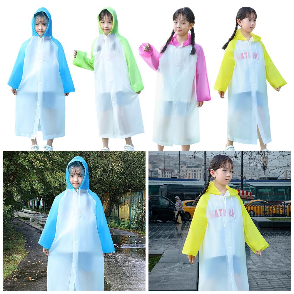 Wiederverwendbarer Ganzkörper-Regenmantel für Kinder Grundschüler Einteiliger Verdickter Regenmantel EVA Kinder-Regenmantel