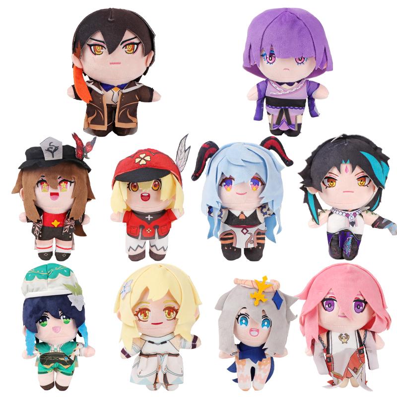 20cm Genshin Impact Plush Pendant Doll Toy Zhong Li Xiao Hu Tao Klee Paimon Soft Stuffed Pillow Kids Christmas Plushies Gifts