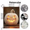 DIY Pearl Painting Canvas Halloween Jackolantern Frameless 3D Bead Art Relaxing Craft for Living Room Decor