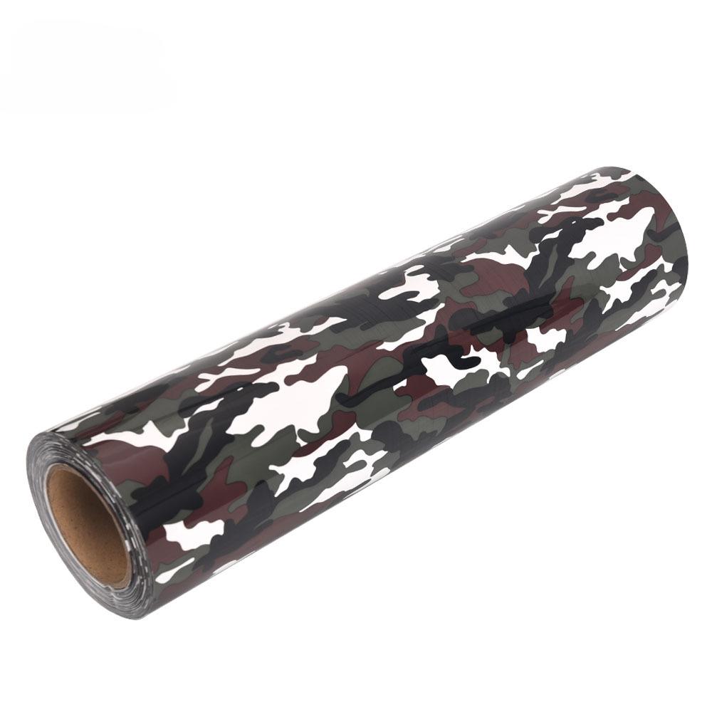 30cm*100cm Camouflage Heat Transfer Vinyl Lettering Film Iron On HTV Printing HTV Sticker Film for DIY Tshirt